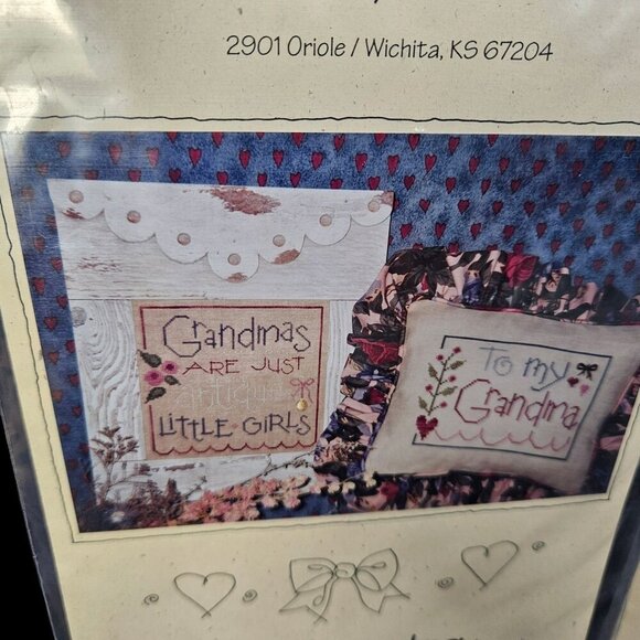 Lizzie Kate My Grandma and Christmas Morn Sayings Cross Stitch Patterns Lot of 2 - Picture 2 of 6